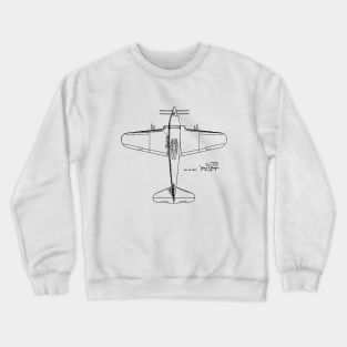 Aeroplane Print Patent Image Crewneck Sweatshirt